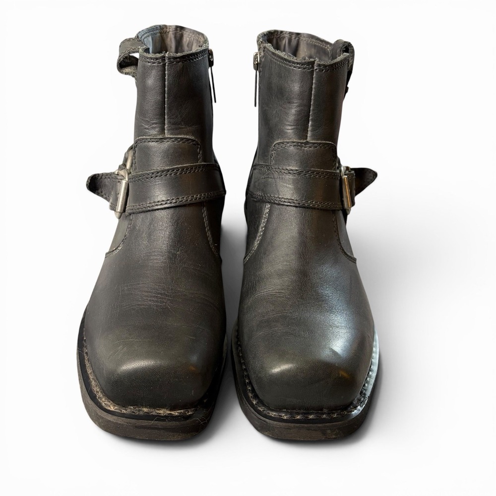Harley-Davidson Christa Harness Boots Women's 9.5 Black Leather Mid Calf Moto - Picture 3 of 8